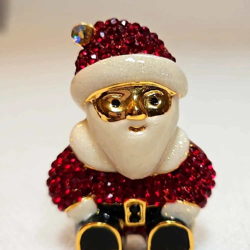 Vintage jeweled santa